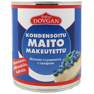 Dovgan kondensoitu maito 397g makeutettu kalorit ja ravintosisältö