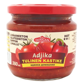 Dovgan Tulinen kastike Adjika 380ml kalorit ja ravintosisältö