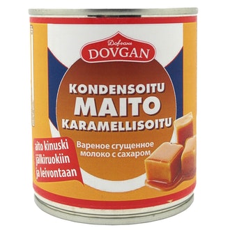 Dovgan kondensoitu maito 397g karamel kalorit ja ravintosisältö