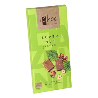 iChoc riisimaitosuklaa superpähkinä 80g Luomu kalorit ja ravintosisältö
