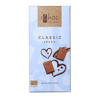 iChoc riisimaitosuklaa classic 80g Luomu kalorit ja ravintosisältö - 570 kcal