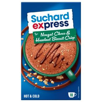 Suchard Express Nougat Choco-Hazelnut Biscuit Crisp juomajauhe 150g kalorit ja ravintosisältö - 384 kcal