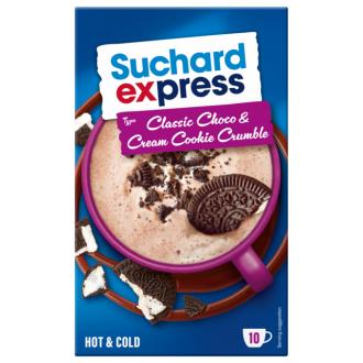 Suchard Express Classic Choco-Cream Cookie Crumble juomajauhe 150g kalorit ja ravintosisältö - 390 kcal