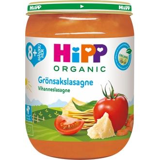 Hipp 190g Luomu Vihanneslasagne 8kk kalorit ja ravintosisältö - 72 kcal