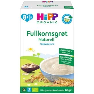 Hipp Luomu Täysjyväpuuro Maustamaton 8Kk 420G, 14 Annosta kalorit ja ravintosisältö