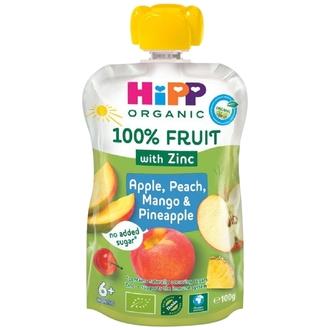 Hipp Hippis 100G Luomu Smoothie Mango Ananas Omena Persikka Ja Sinkkiä 6Kk kalorit ja ravintosisältö - 52 kcal