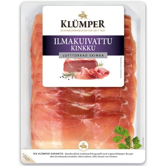 Klümper ilmakuivattu kinkku 80g kalorit ja ravintosisältö - 211 kcal