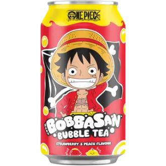 Bobbasan Bubble tea mansikka-persikka 325 ml kalorit ja ravintosisältö - 37 kcal