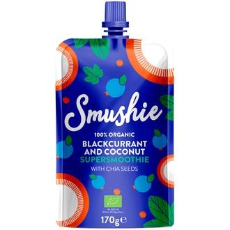 Smushie luomu mustaherukka kookos chia-siemen smoothie 170g kalorit ja ravintosisältö - 87 kcal