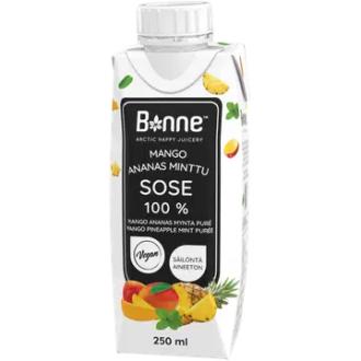 Bonne Mango ananas minttusose 100% 250ml kalorit ja ravintosisältö - 71 kcal