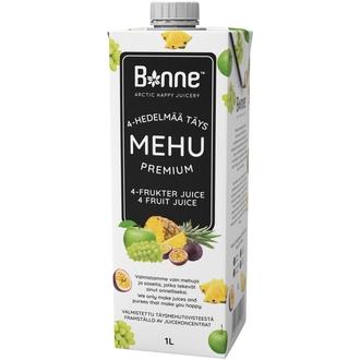 Bonne 4-hedelmää täysmehu 1L kalorit ja ravintosisältö - 48 kcal