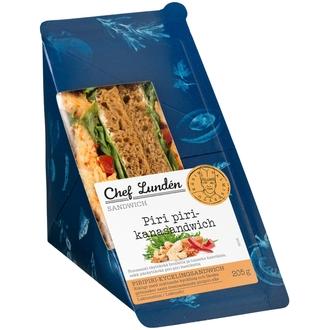 Chef Lundén Piri piri -kanasandwich 205g kalorit ja ravintosisältö