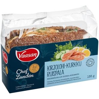 Chef Lunden Vaasan Kirjolohi-kurkku Ruispala 155g kalorit ja ravintosisältö