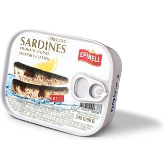 Epinell Grillatuja sardiineja lähtevedessä140g kalorit ja ravintosisältö