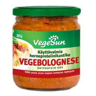 Pea protein bolognese kastike 380g kalorit ja ravintosisältö - 79 kcal