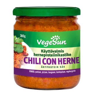 Vegesun chili con herne 380g kalorit ja ravintosisältö