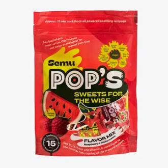 Semu Pop´s sokeriton tikkari tyrniöljyllä, C- ja D-vitamiinilla 84 g kalorit ja ravintosisältö - 235 kcal
