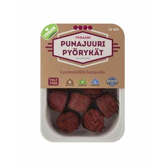 Sakesushi vegaaniset punajuuripyörykät 200g kalorit ja ravintosisältö