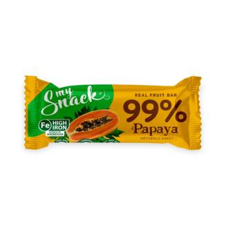 MySnack papaija hedelmäpatukka 30g kalorit ja ravintosisältö