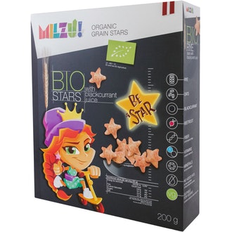 MILZU Luomu ruistähdet 200g mustaherukka kalorit ja ravintosisältö