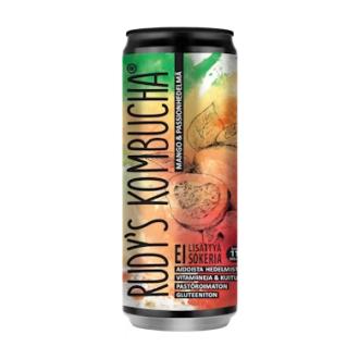 Rudy's Kombucha Passionhedelmä Mango 0,33l kalorit ja ravintosisältö - 11 kcal