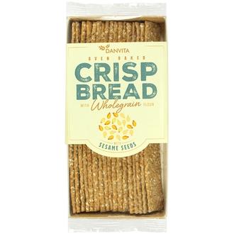 Danvita täysjyvänäkkileipä seesaminsiemenillä 130g kalorit ja ravintosisältö - 393 kcal