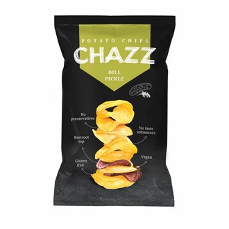 Chazz tilli suolakurkku maustetut punajuuri-perunalastut 90g vegan kalorit ja ravintosisältö - 499 kcal