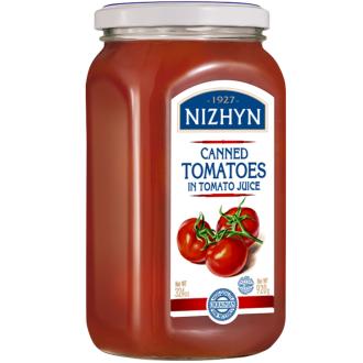 Nizhyn Kokonaiset tomaatit tomaattimehussa 920g kalorit ja ravintosisältö