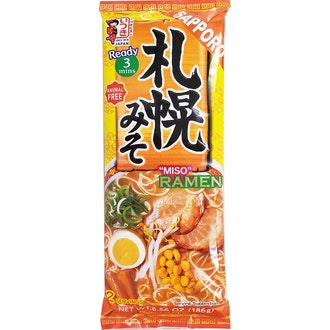 Sahi Trading Itsuki Sapporo Miso Ramen nuudeli 186g 2 annosta kalorit ja ravintosisältö - 337 kcal