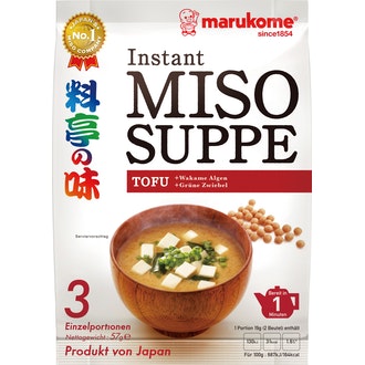 Marukome Miso keittojauhe tofu 57g kalorit ja ravintosisältö - 164 kcal