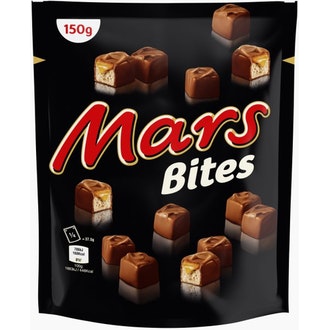 Mars Bites 150g suklaa kalorit ja ravintosisältö