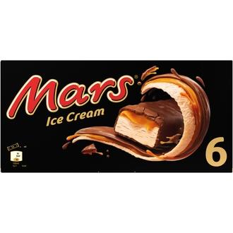 Mars 6-pack jäätelöpatukat 297ml (6 x 40 g) kalorit ja ravintosisältö
