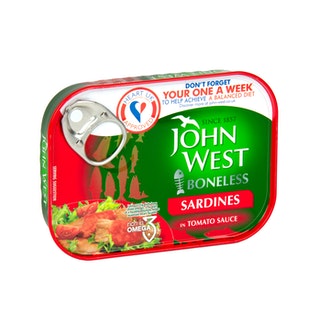 John West Ruodottomia sardiineja tomaattikastikkeessa 95g kalorit ja ravintosisältö