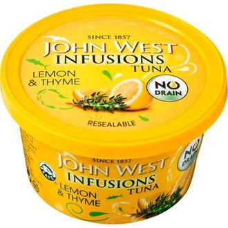 John West Infusions valutettu tonnikala Sitruuna & Timjami 80g kalorit ja ravintosisältö