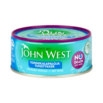 John West meheviä valutettuja tonnikalapaloja vähässä vedessä 120g kalorit ja ravintosisältö
