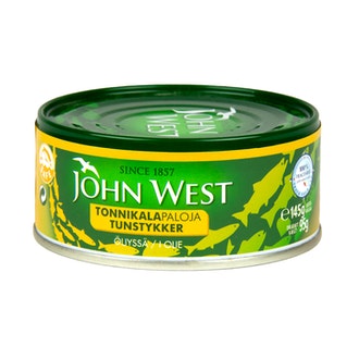 John West Tonnikalapala auringonkukkaöljyssä 145/95g kalorit ja ravintosisältö
