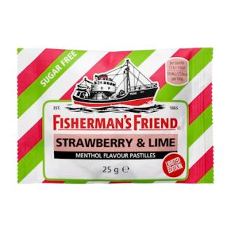 Fisherman's Friend Strawberry & Lime sokeriton 25g kalorit ja ravintosisältö