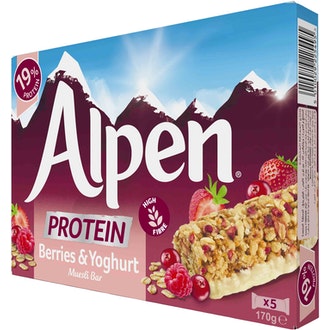 Alpen protein myslipatukka 5x34g berries yoghurt kalorit ja ravintosisältö - 368 kcal