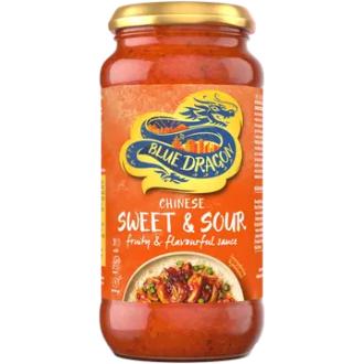 Blue Dragon Sweet & Sour ateriakastike 350g kalorit ja ravintosisältö - 107 kcal