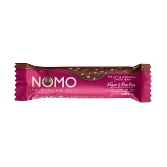 NoMo suklaapatukka 32g Fruit Crunch Vegan kalorit ja ravintosisältö - 501 kcal