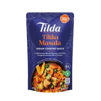 Tilda Tikka Masala intialainen ateriakastike 375 g kalorit ja ravintosisältö - 78 kcal