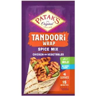 Patak's Tandoori Wrap mausteseos 25g kalorit ja ravintosisältö - 290 kcal