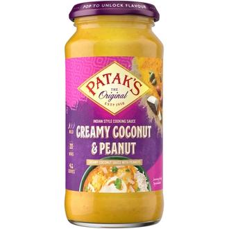 Patak's Creamy Coconut & Peanut Currykastike 450g kalorit ja ravintosisältö