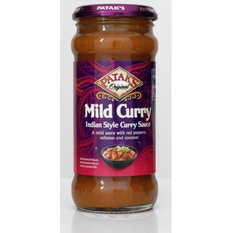 Patak's Mild Curry ateriakastike 350g kalorit ja ravintosisältö