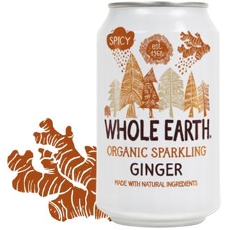 Whole Earth Luomu hiilihapotettu inkiväärijuoma 330ml kalorit ja ravintosisältö - 34 kcal