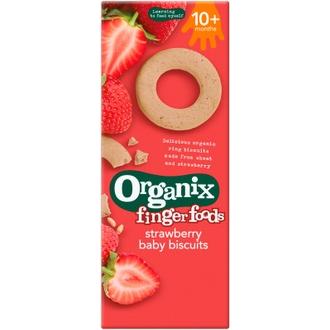 Organix Luomu mansikkakeksit 54g 10kk kalorit ja ravintosisältö