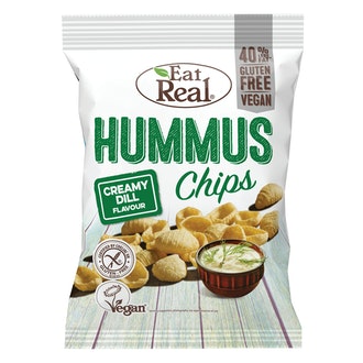 Eat Real Hummus chips 45g creamy-dill kalorit ja ravintosisältö