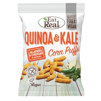 Eat Real 113g Quinoa Kale Puffs Jalapeno Cheddar kalorit ja ravintosisältö