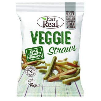 Eat Real Veggie Straws lehtikaali-tomaatti-pinaatti 113g kalorit ja ravintosisältö - 518 kcal