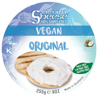 Creamy Sheese 255g original kermainen maidoton vaihtoehto tuorejuustolle kalorit ja ravintosisältö - 286 kcal